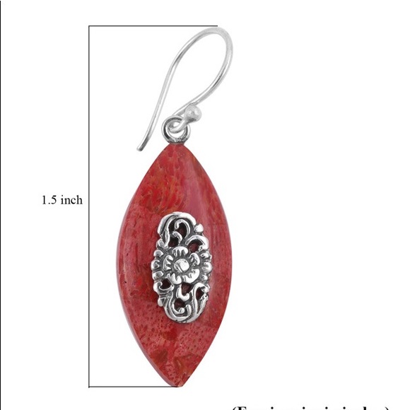 Sponge Coral Earrings in Sterling Silver - Picture 5 of 7